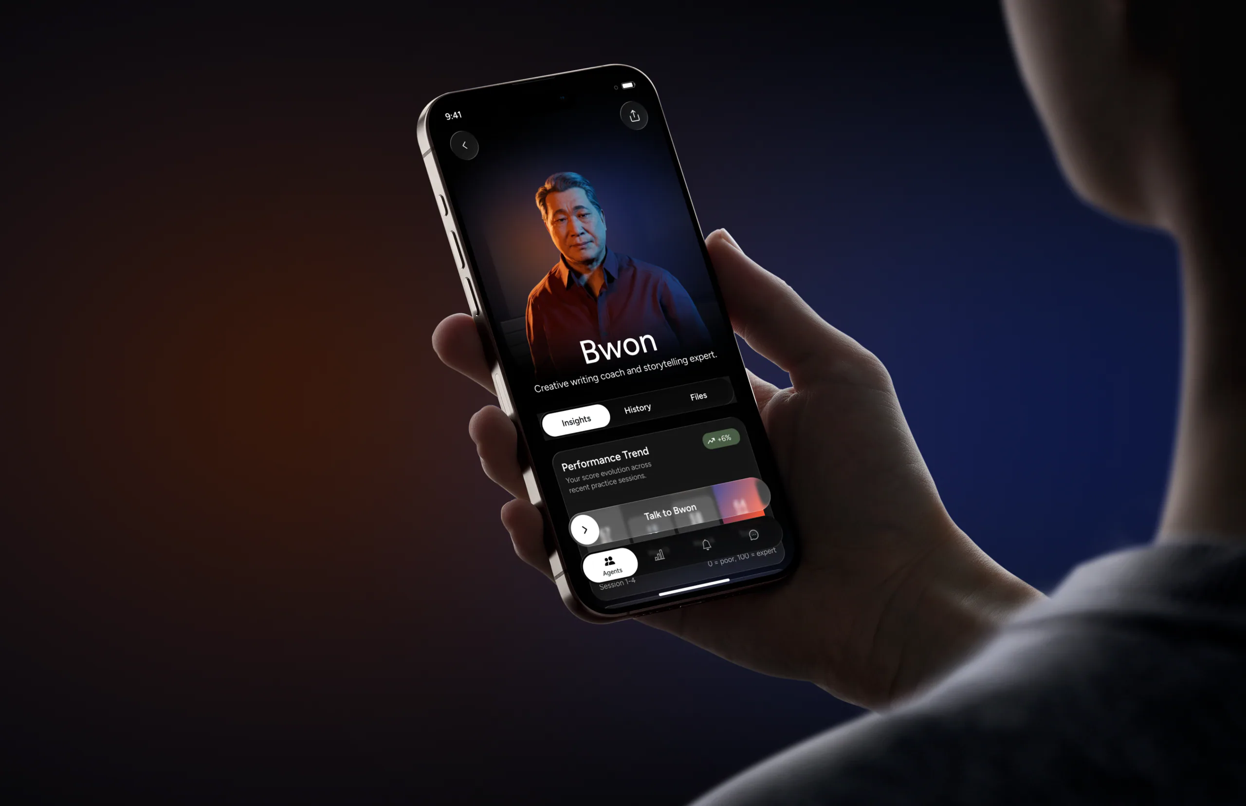 Promethist orb call on iPhone — relational presence on every channel